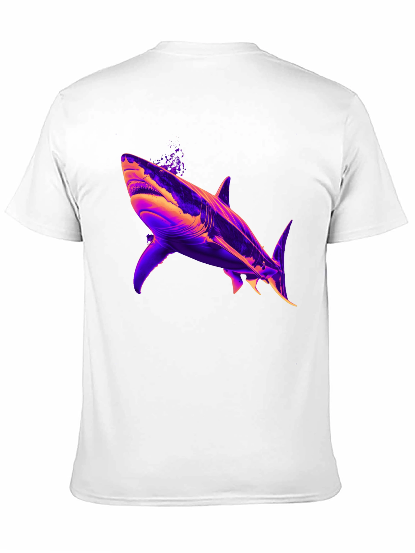 Shark Graphic Print Mens Black T-Shirt