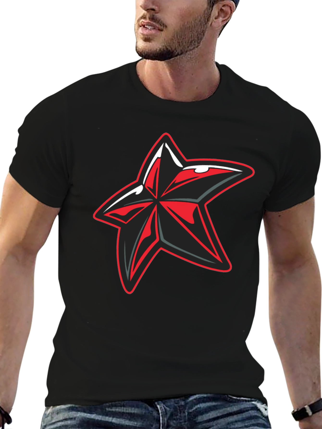 Cool Star Graphic Black T-Shirt