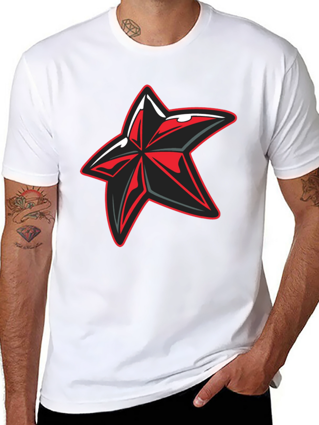 Cool Star Graphic Black T-Shirt