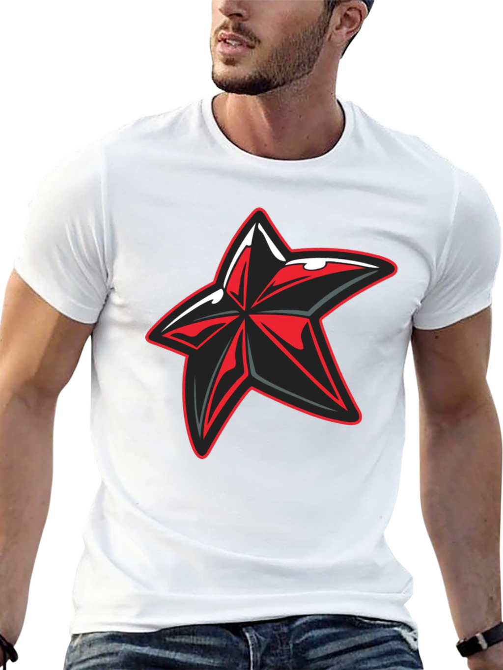 Cool Star Graphic Black T-Shirt
