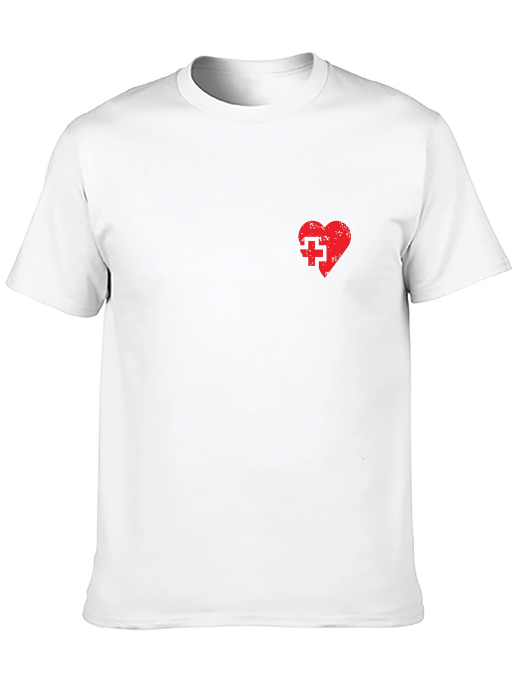 Heart with Cross Black T-Shirt