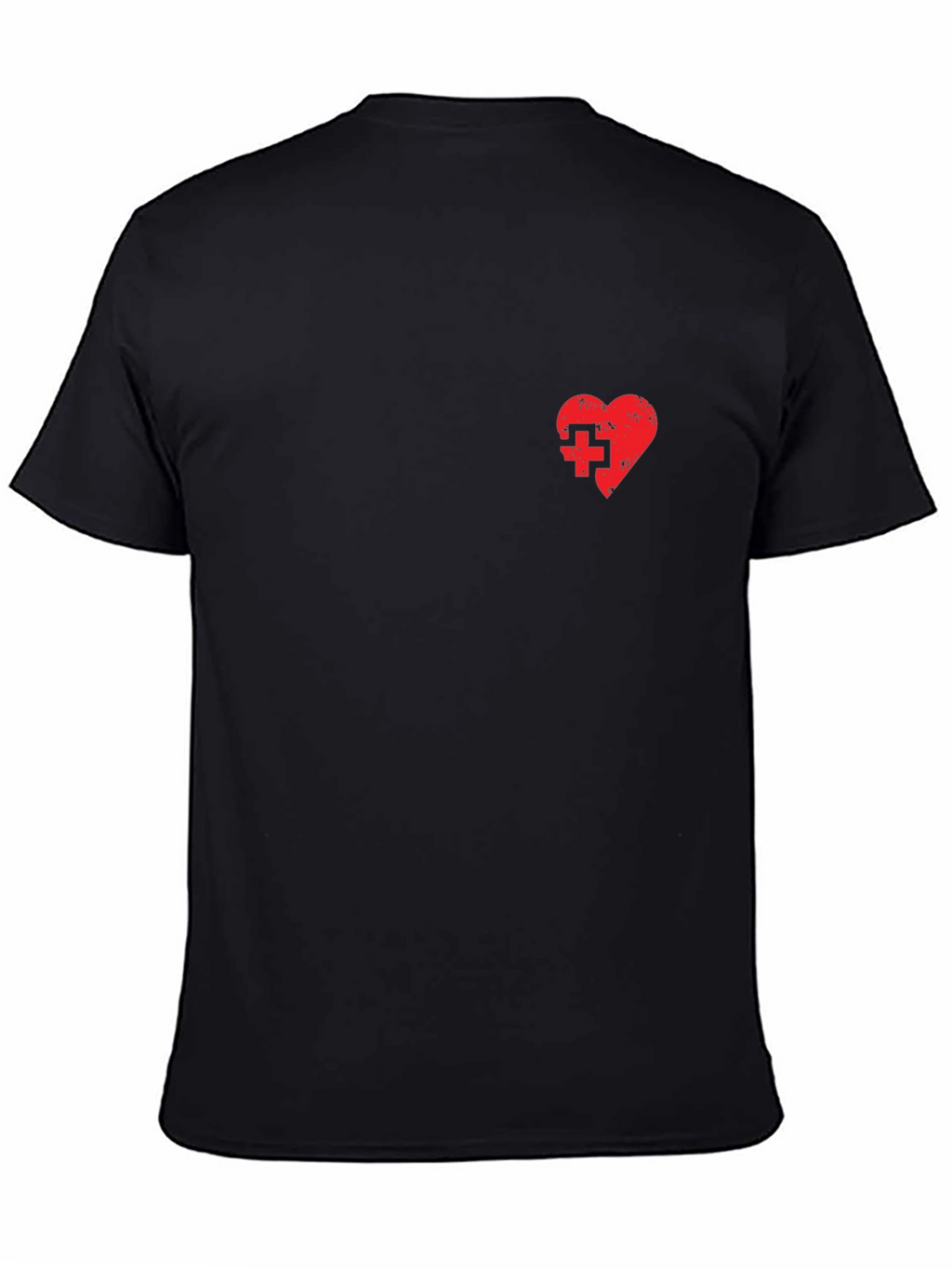 Heart with Cross Black T-Shirt