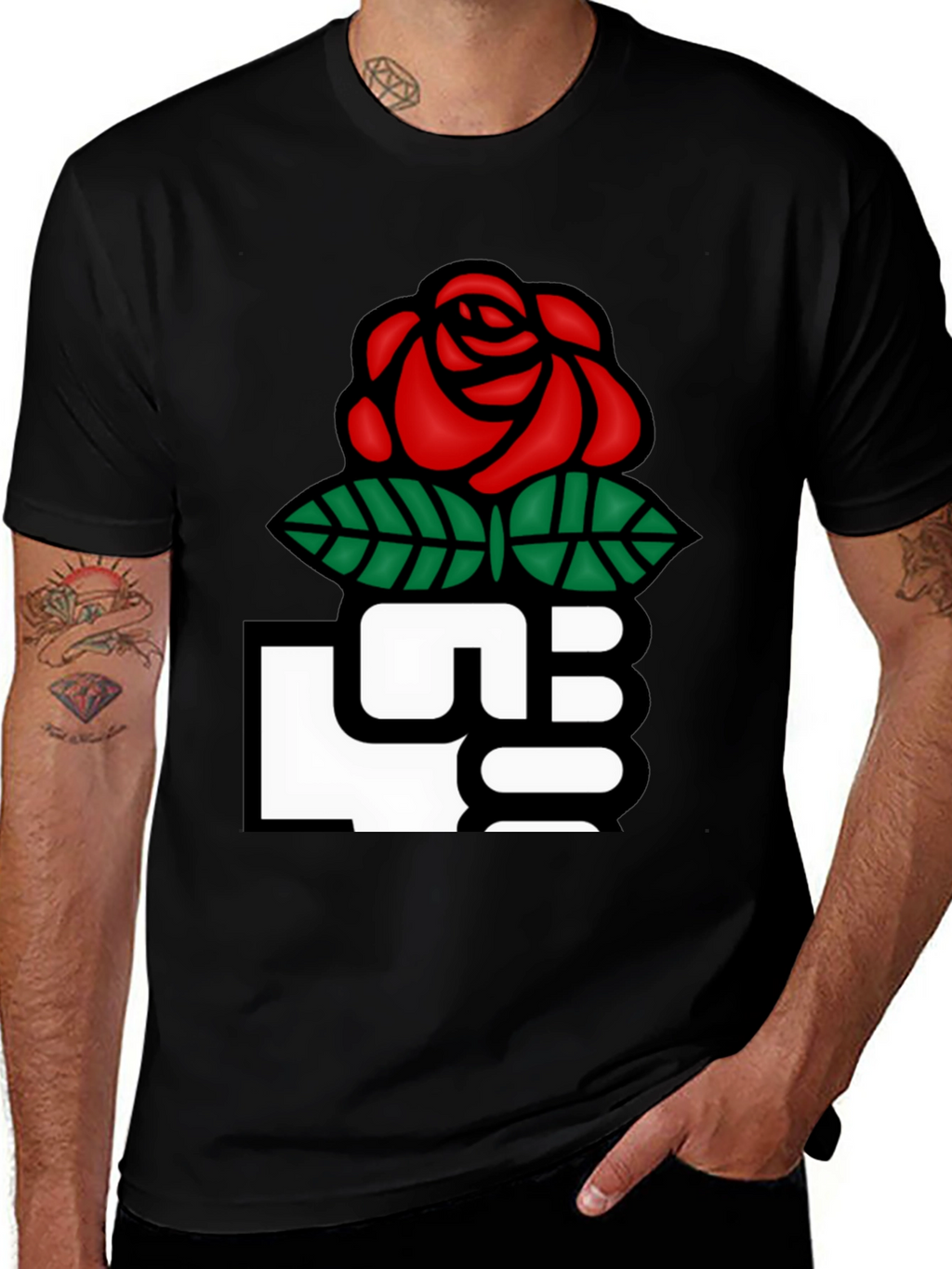 Rose Fist Graphic T-Shirt