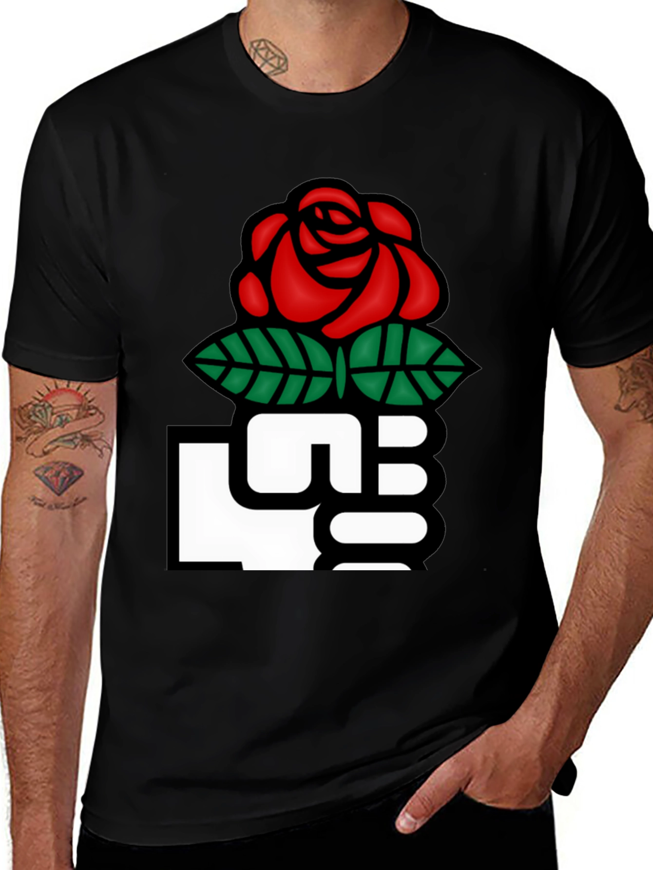 Rose Fist Graphic T-Shirt