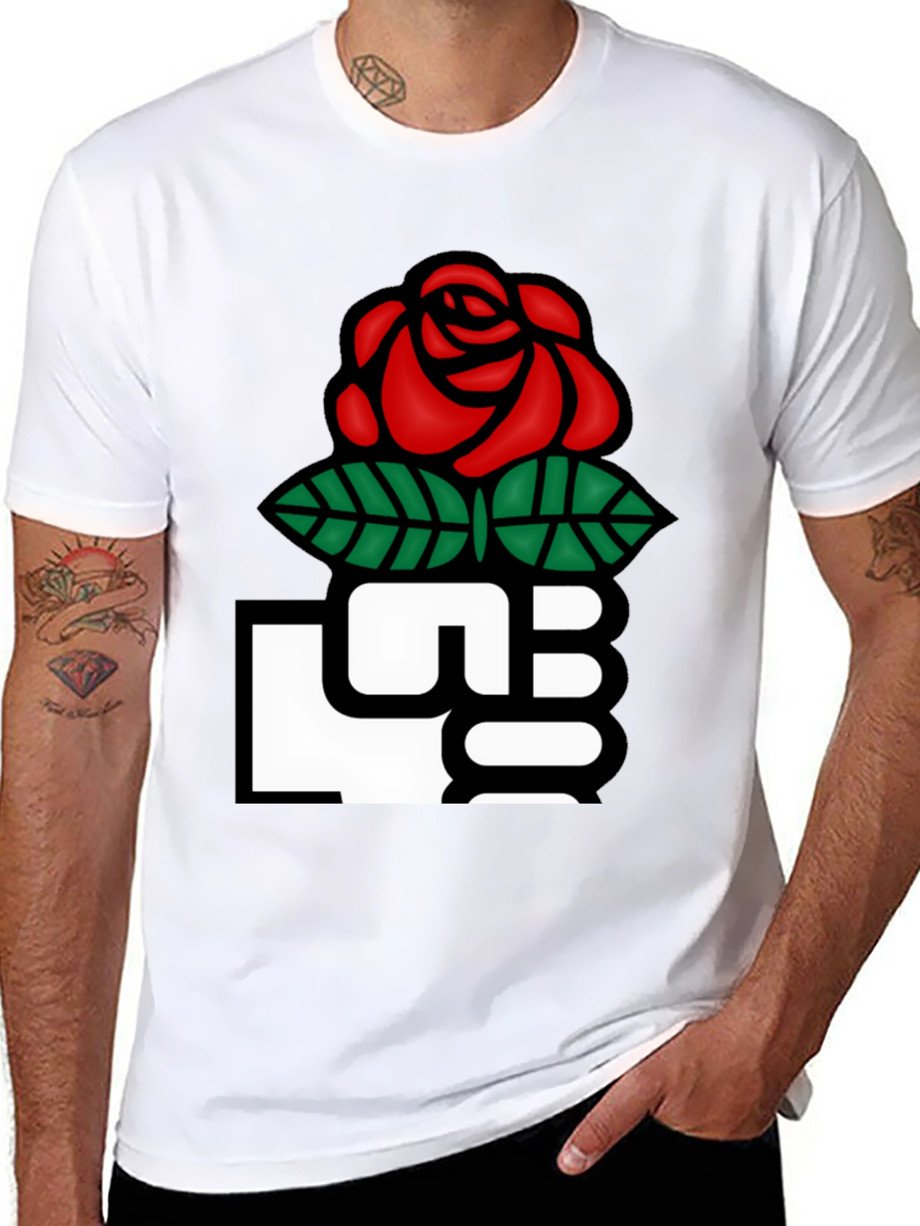 Rose Fist Graphic T-Shirt