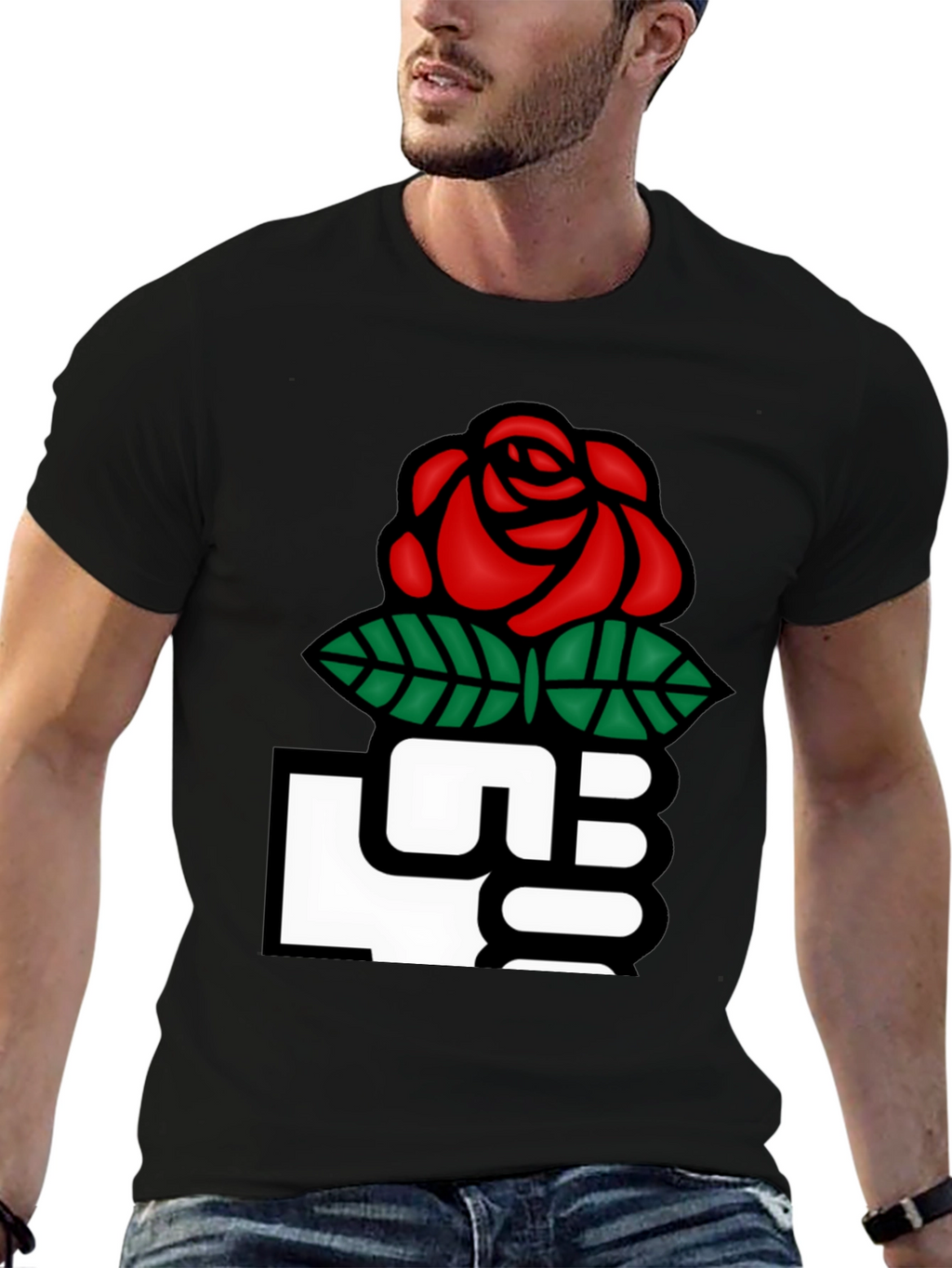 Rose Fist Graphic T-Shirt
