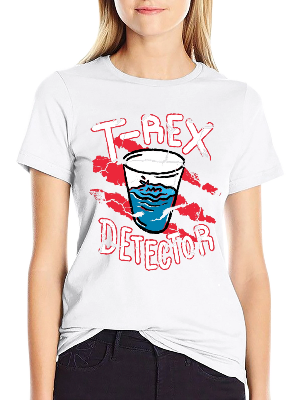 T-Rex Detector Funny Graphic Novelty T-Shirt
