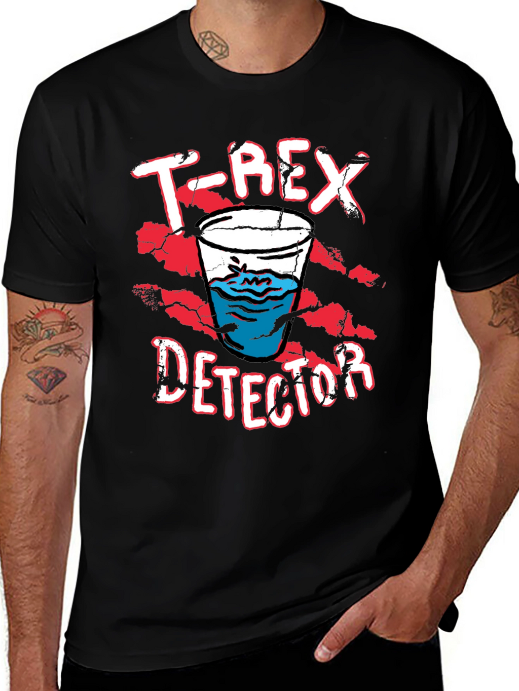 T-Rex Detector Funny Graphic Novelty T-Shirt