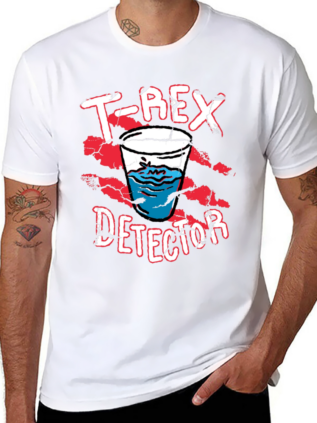 T-Rex Detector Funny Graphic Novelty T-Shirt