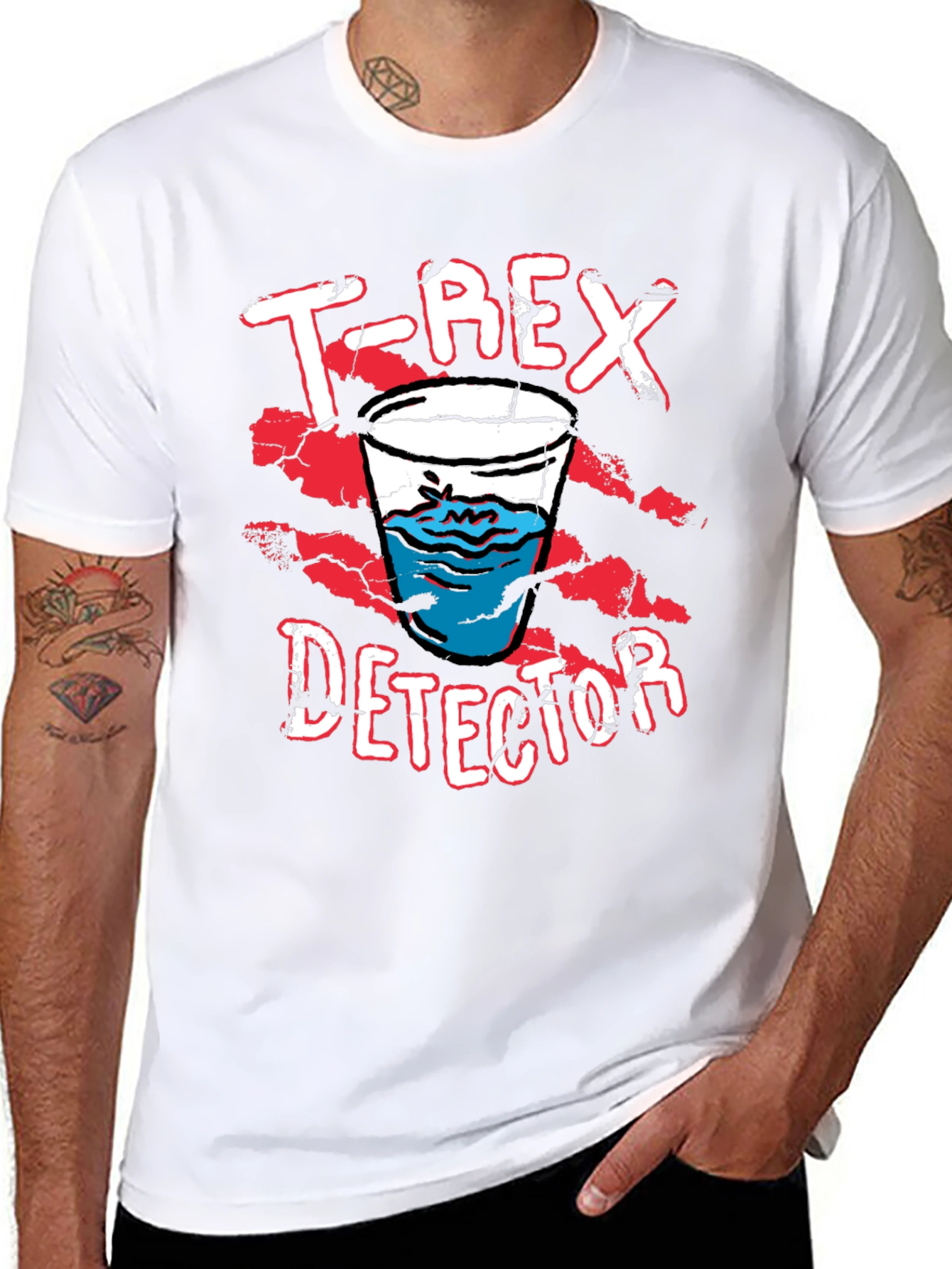 T-Rex Detector Funny Graphic Novelty T-Shirt