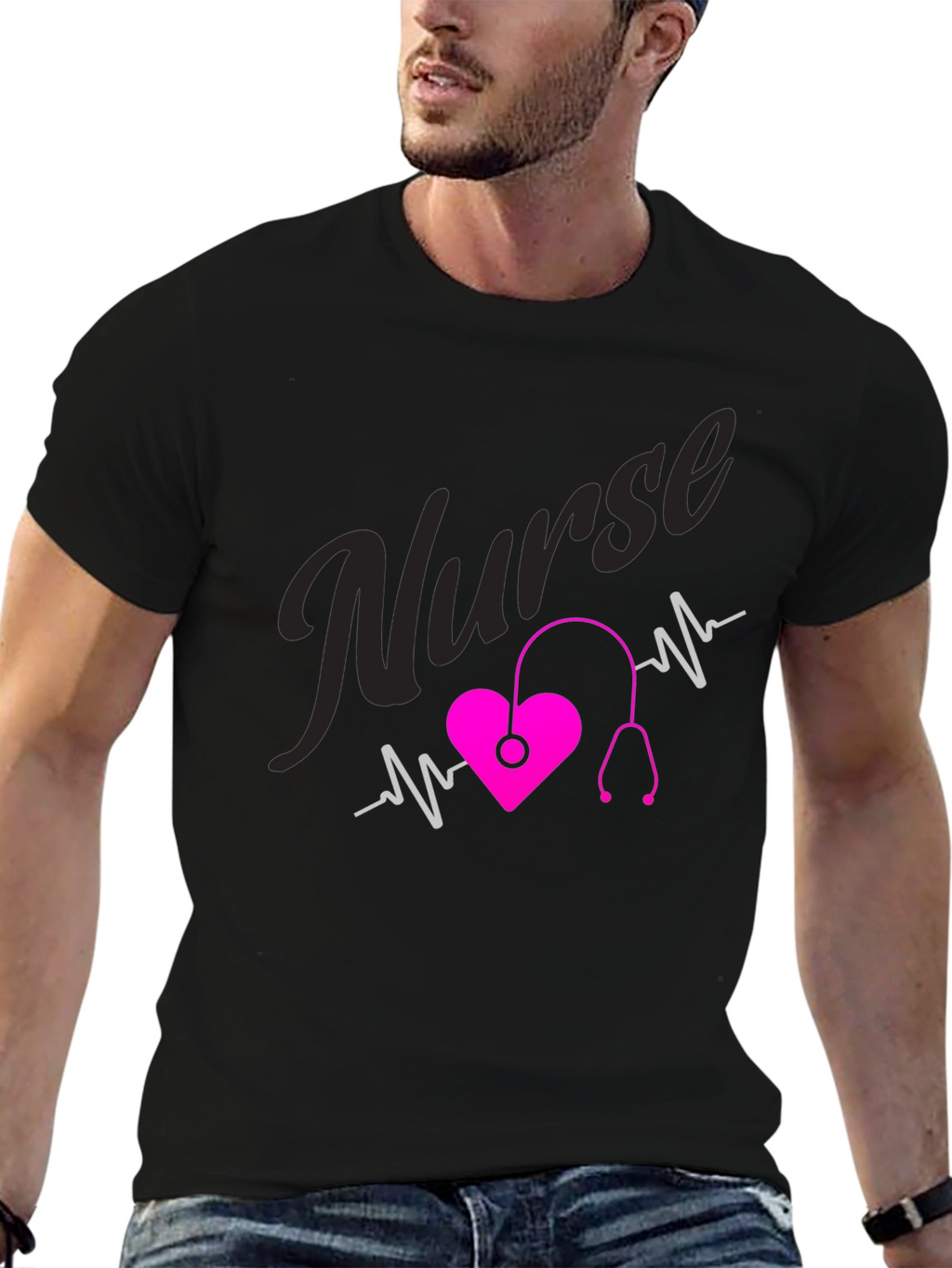 Nurse Heartbeat T-Shirt - Medical Professional Tee