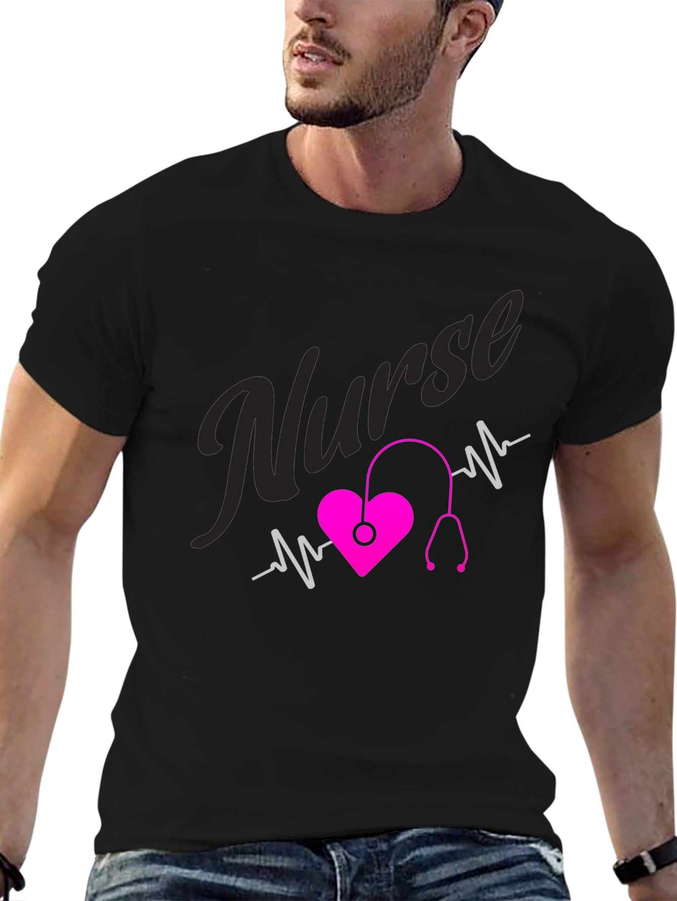 Nurse Heartbeat T-Shirt - Medical Professional Tee