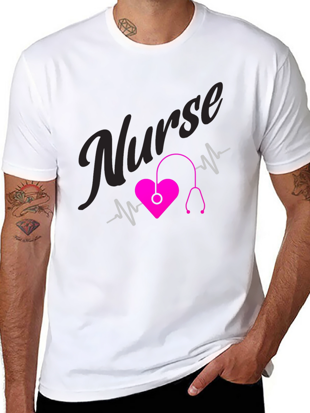 Nurse Heartbeat T-Shirt - Medical Professional Tee