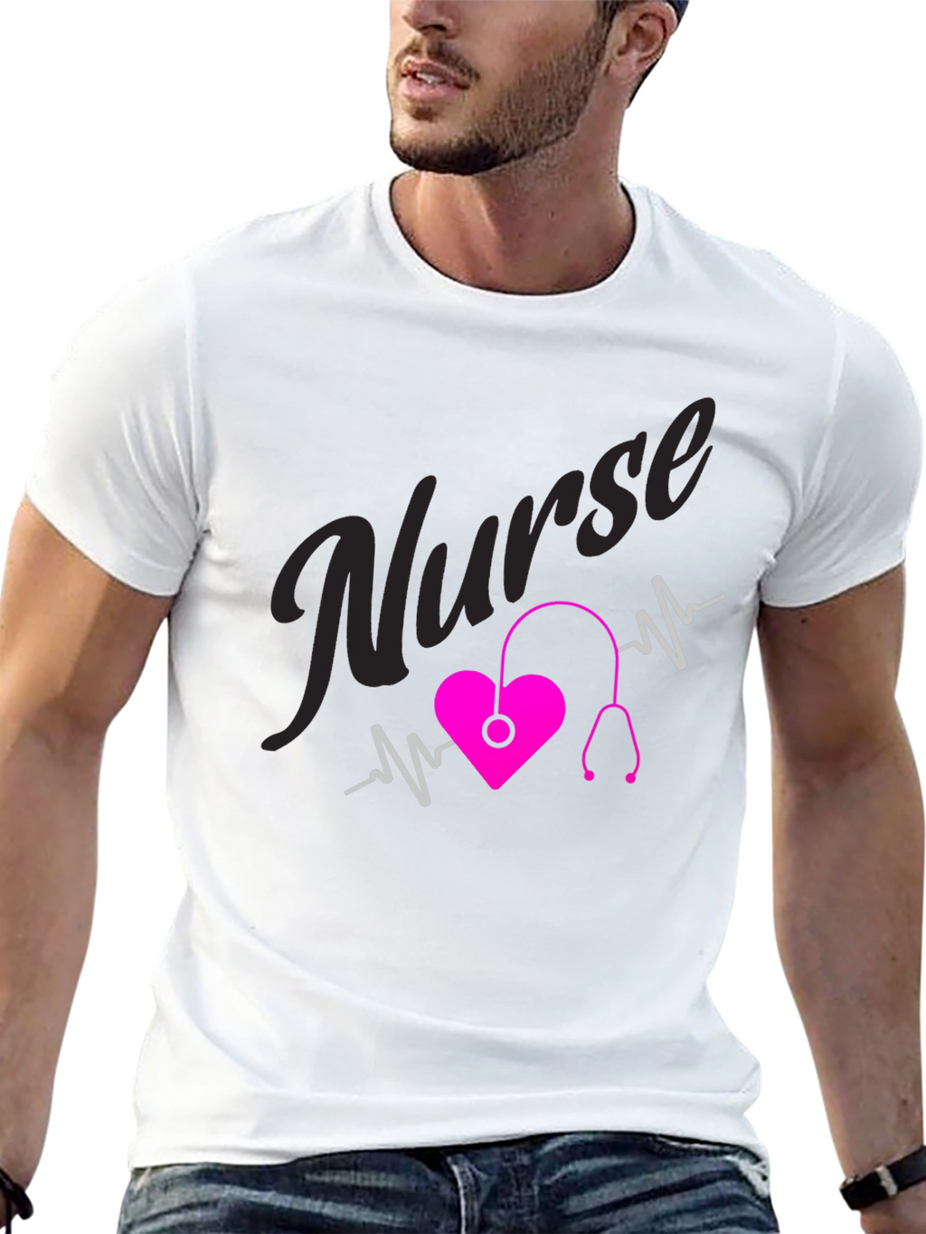 Nurse Heartbeat T-Shirt - Medical Professional Tee