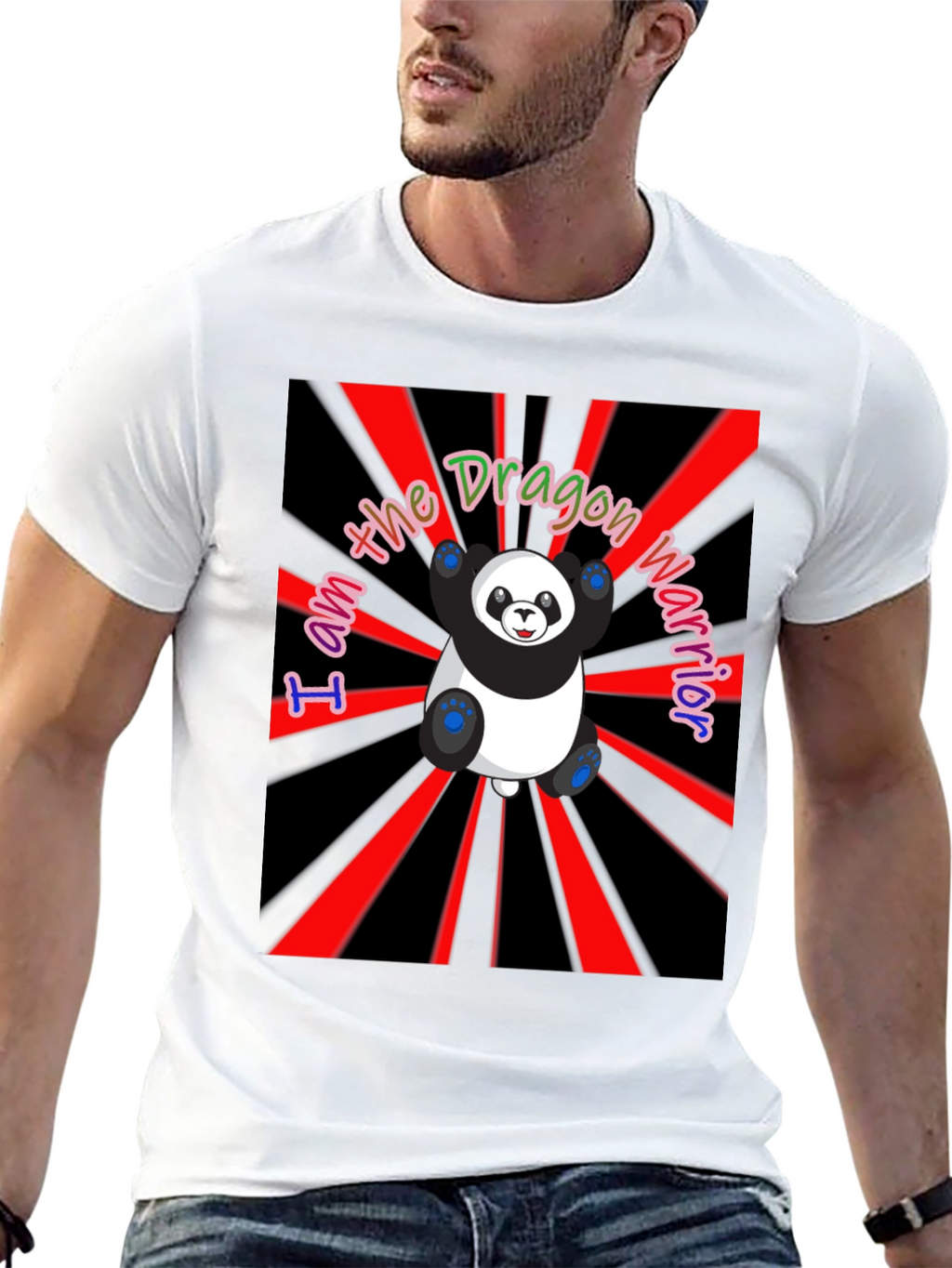 Dragon Warrior Panda T-Shirt - Unique Graphic Tee