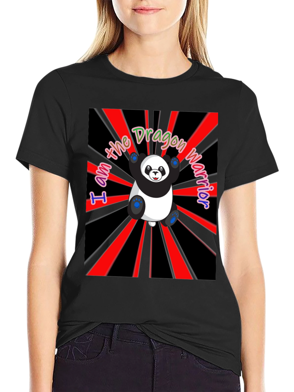 Dragon Warrior Panda T-Shirt - Unique Graphic Tee