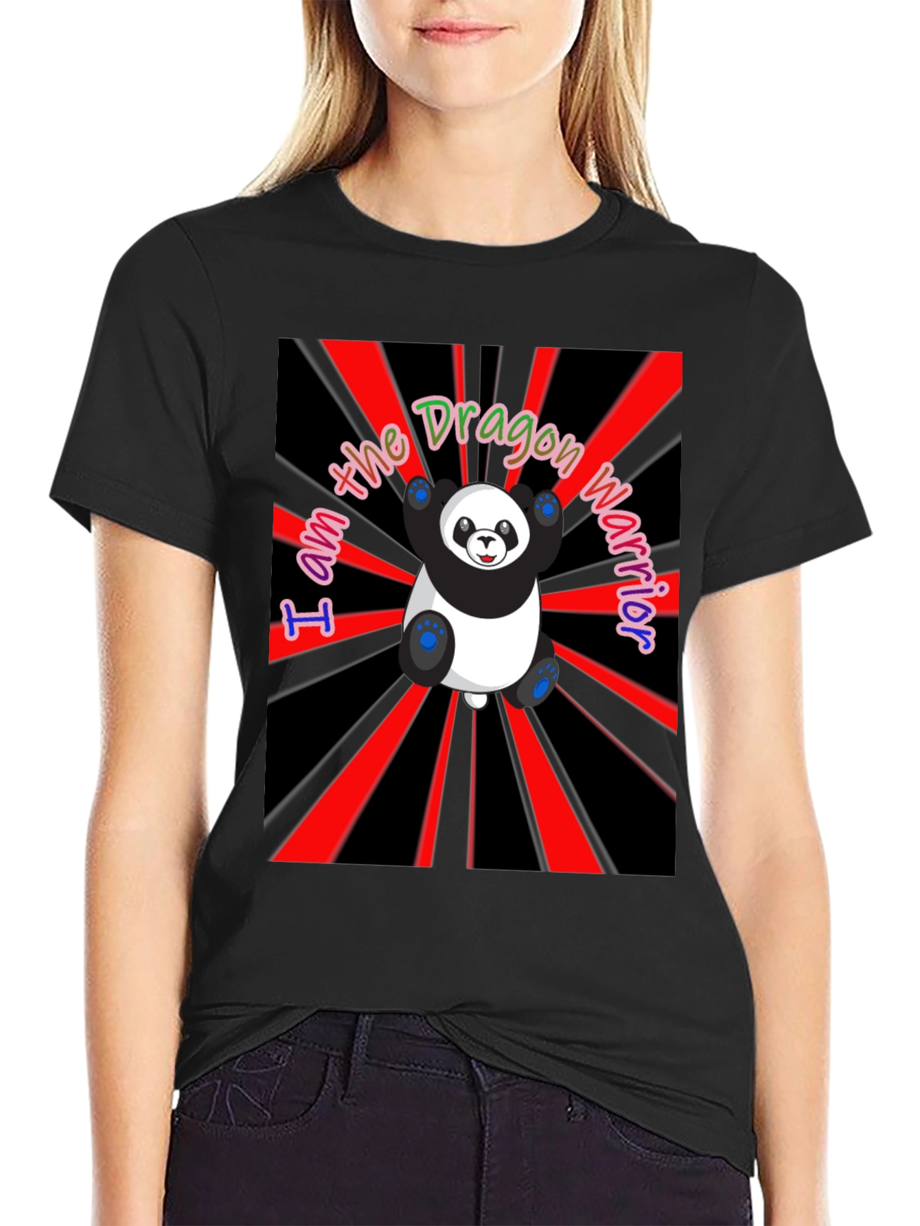 Dragon Warrior Panda T-Shirt - Unique Graphic Tee