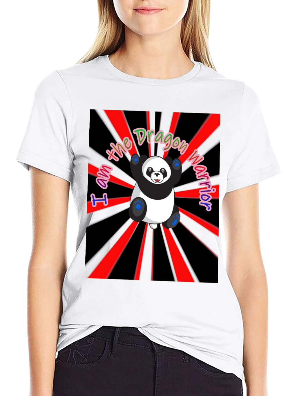 Dragon Warrior Panda T-Shirt - Unique Graphic Tee