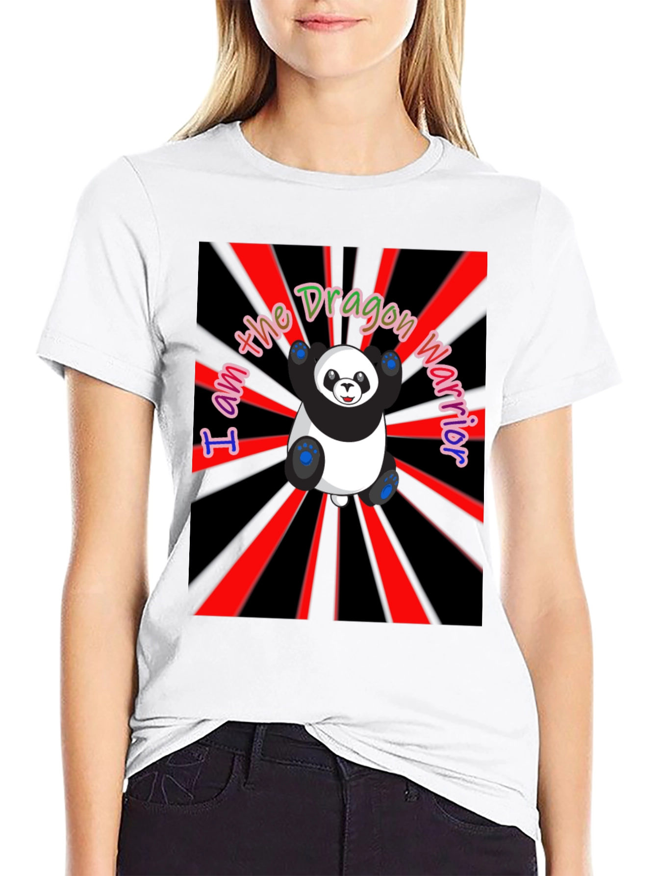 Dragon Warrior Panda T-Shirt - Unique Graphic Tee
