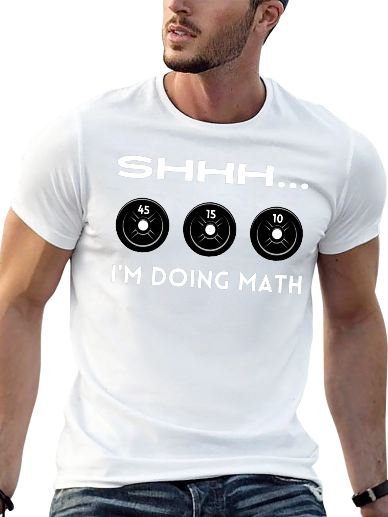 Shhh... Im Doing Math Weightlifting T-Shirt