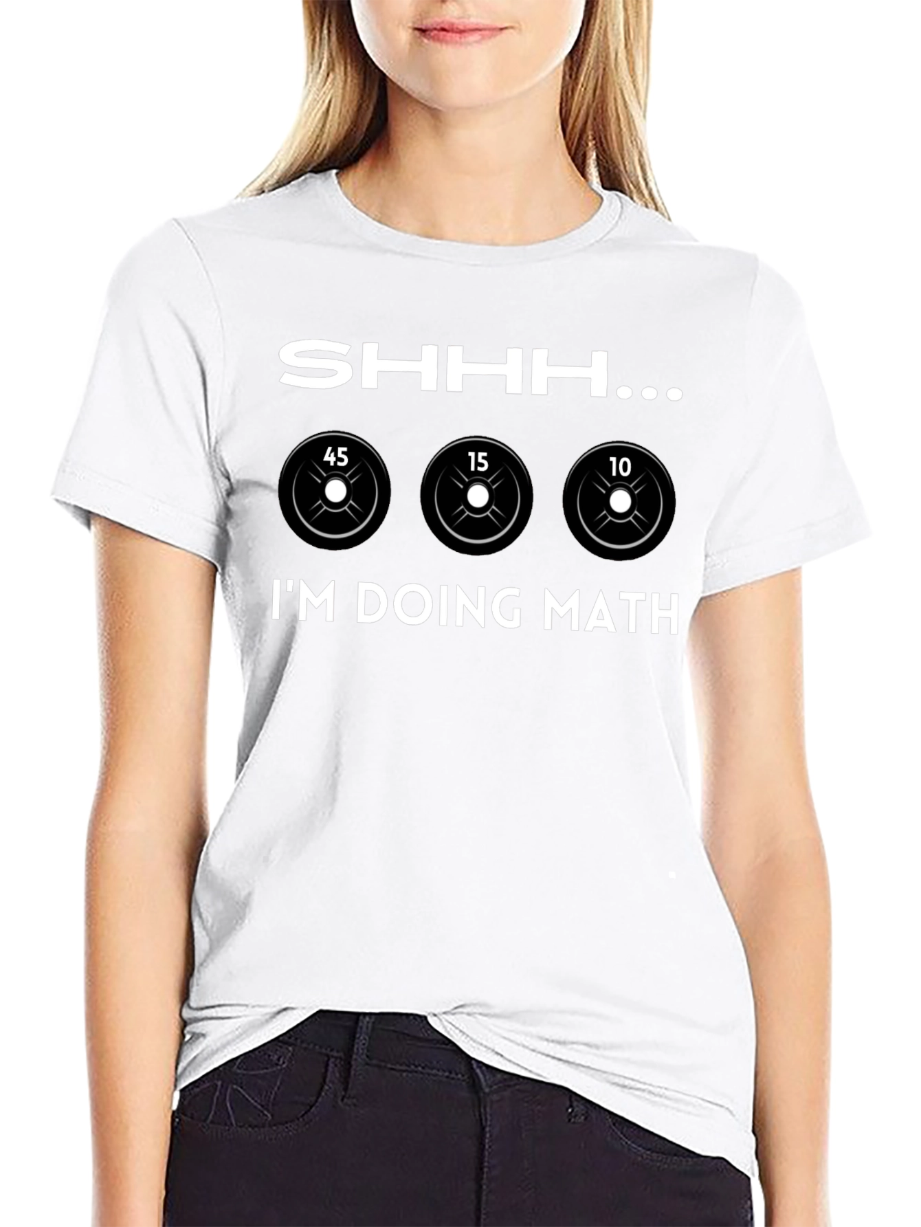 Shhh... Im Doing Math Weightlifting T-Shirt