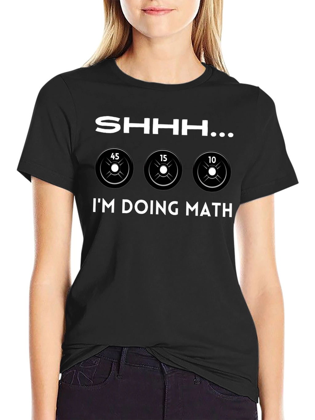 Shhh... Im Doing Math Weightlifting T-Shirt