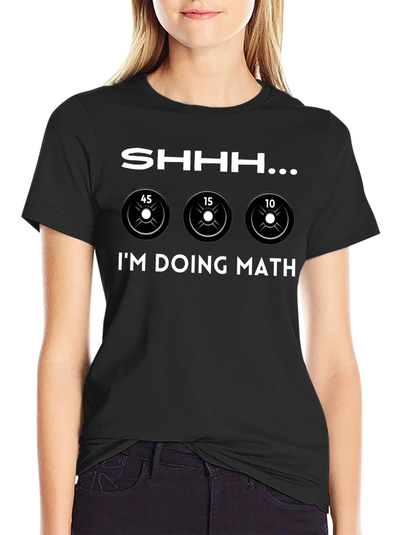 Shhh... Im Doing Math Weightlifting T-Shirt