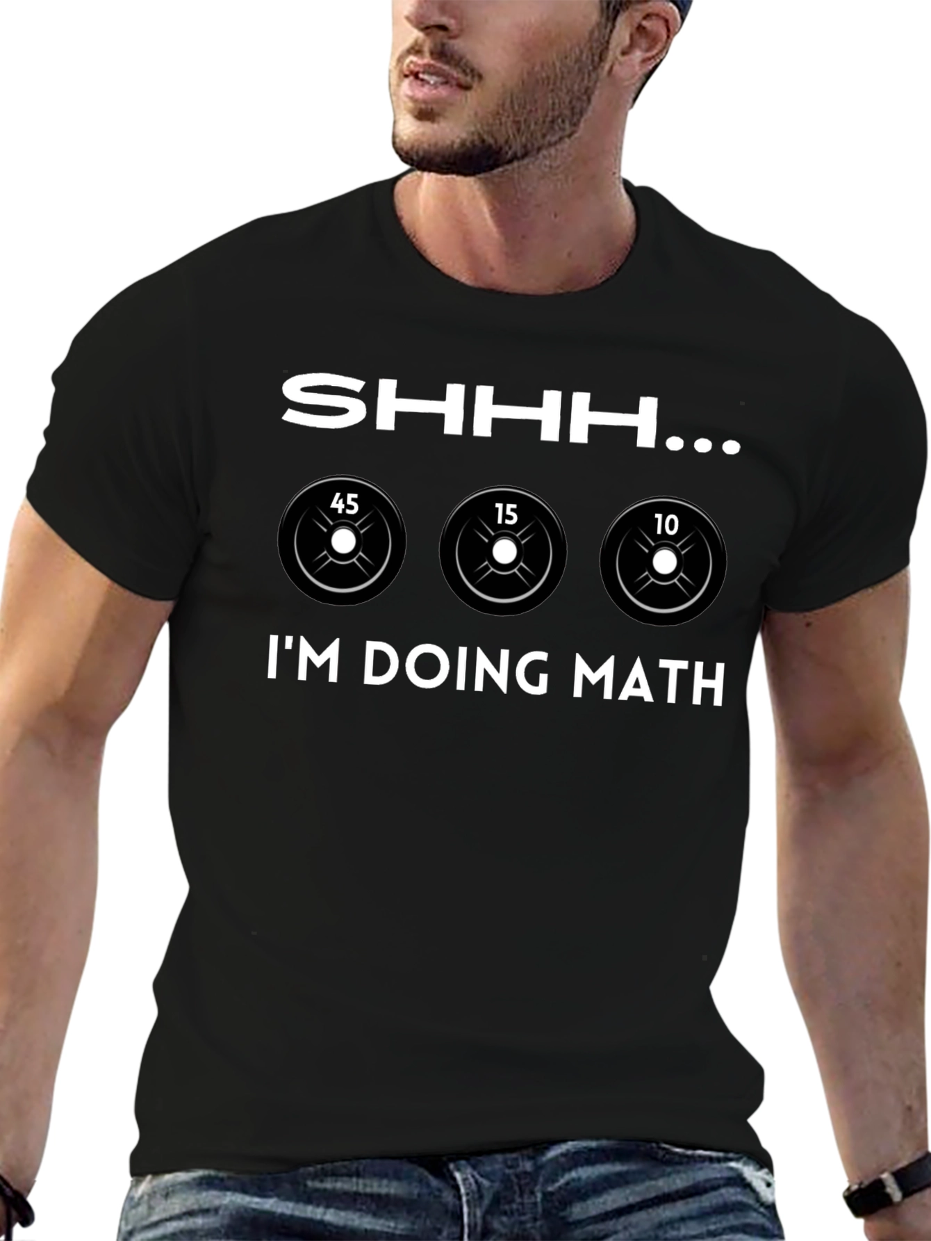 Shhh... Im Doing Math Weightlifting T-Shirt