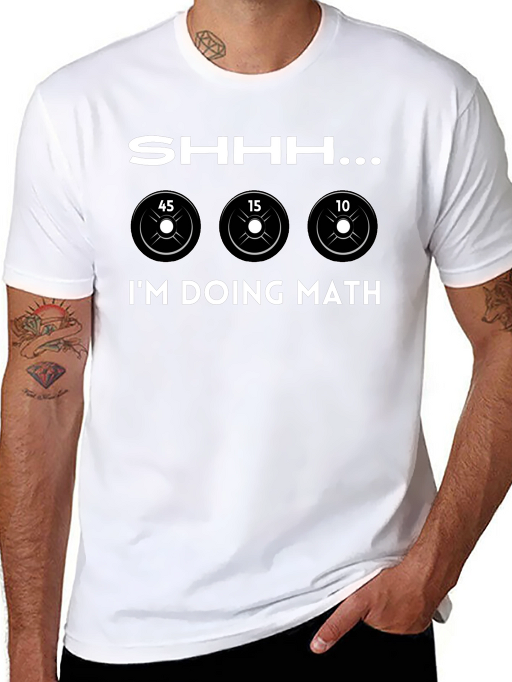 Shhh... Im Doing Math Weightlifting T-Shirt