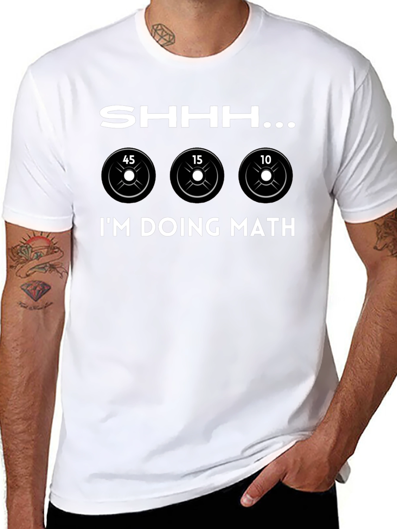 Shhh... Im Doing Math Weightlifting T-Shirt