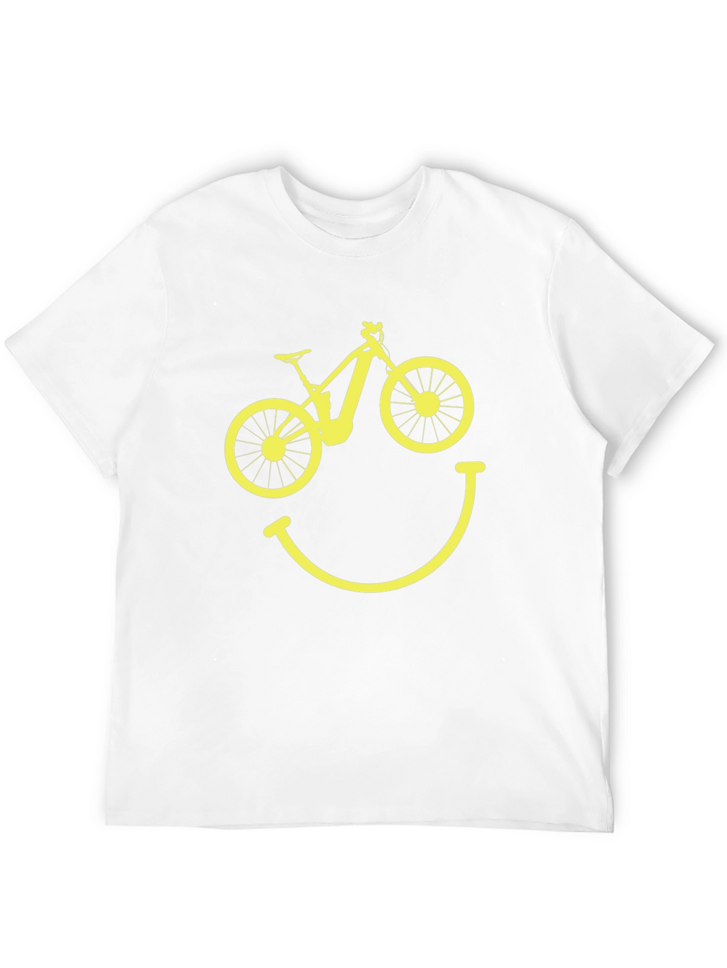 Bike Smile Graphic Tee - Black Cotton T-Shirt