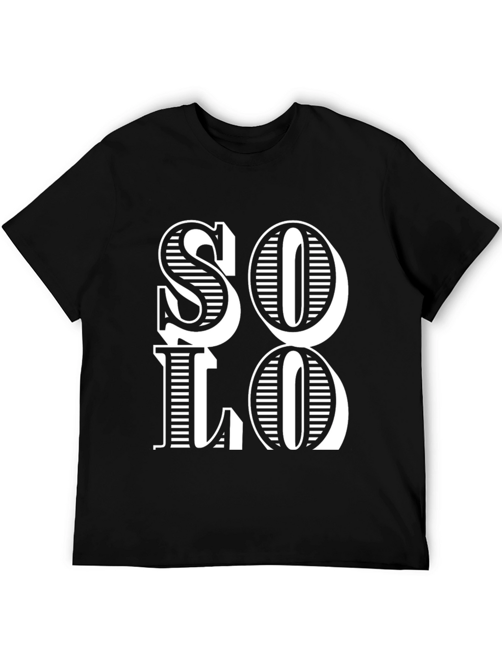 Stylish Black SOLO Graphic Print Tee