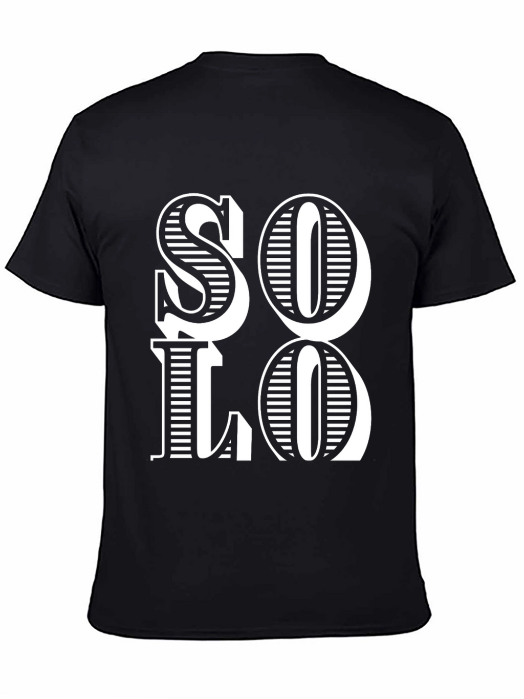 Stylish Black SOLO Graphic Print Tee