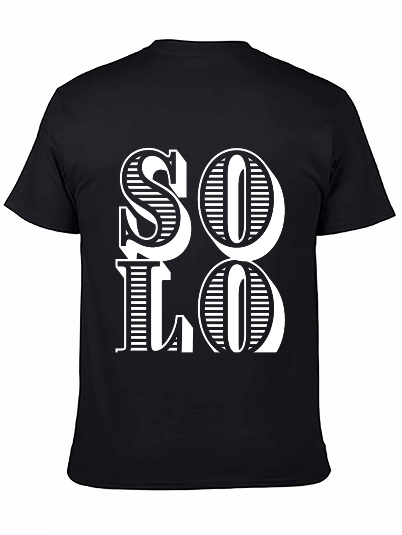 Stylish Black SOLO Graphic Print Tee