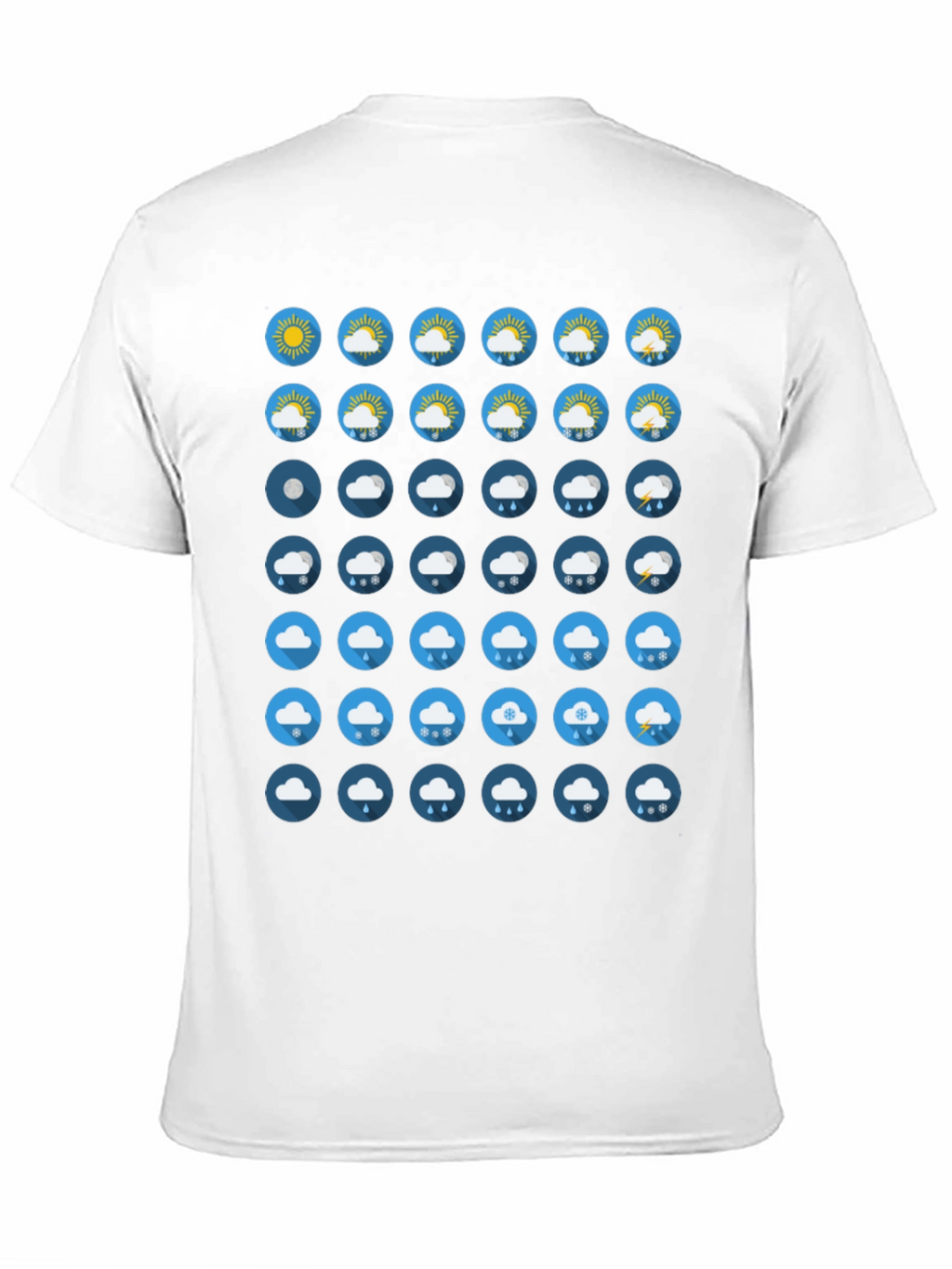 Weather Icon Black T-Shirt