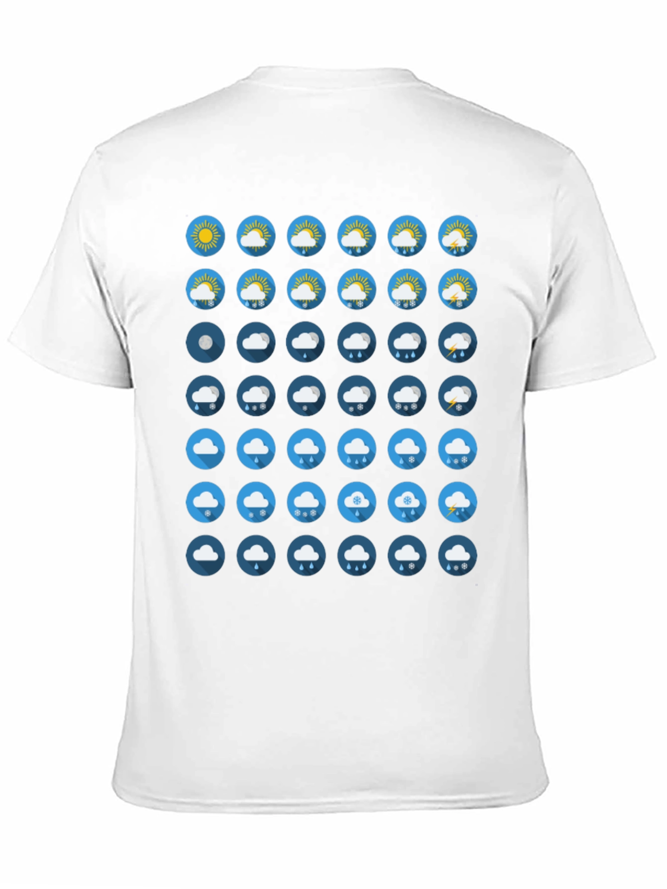 Weather Icon Black T-Shirt