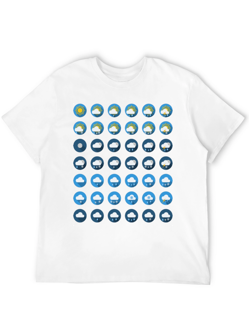 Weather Icon Black T-Shirt