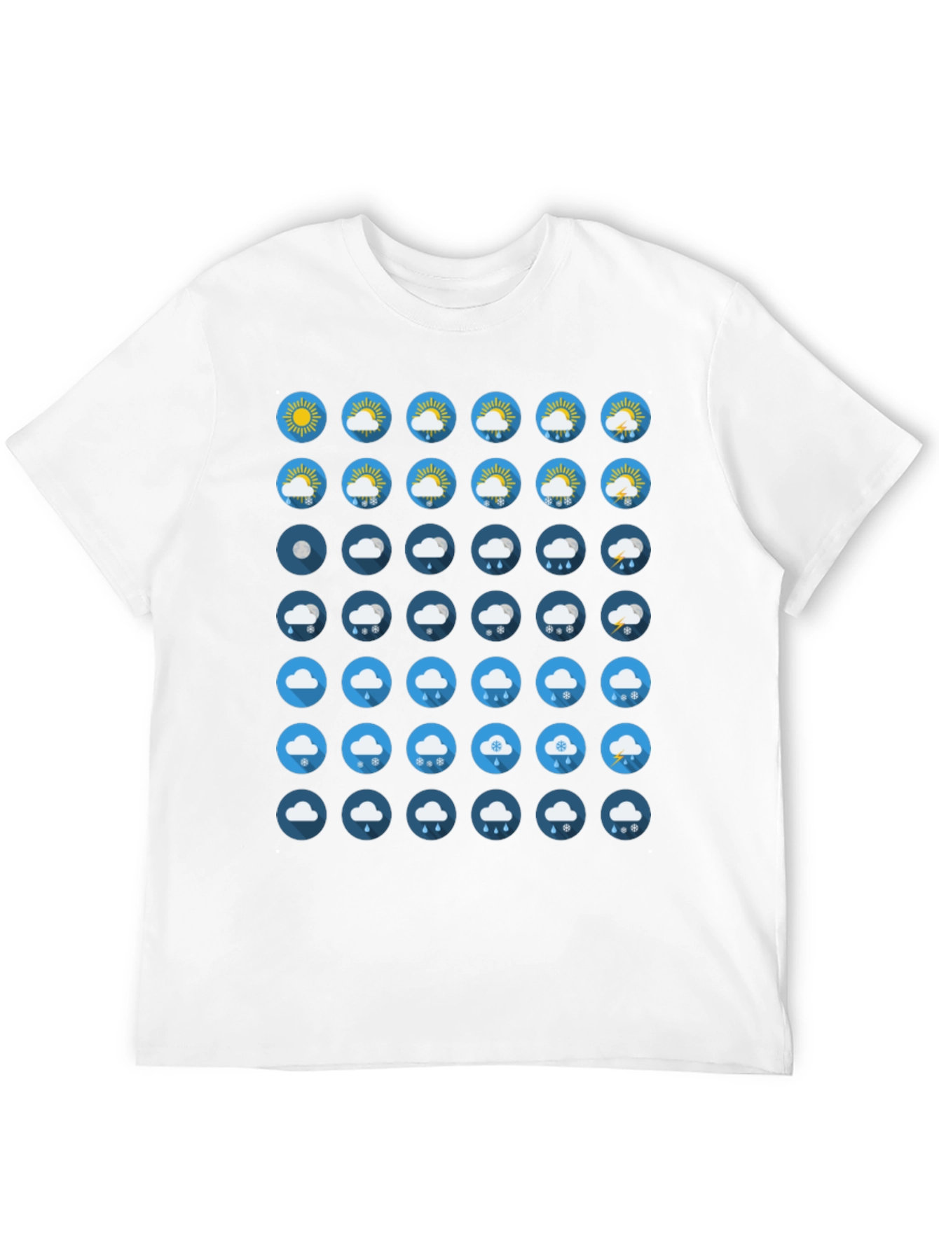 Weather Icon Black T-Shirt