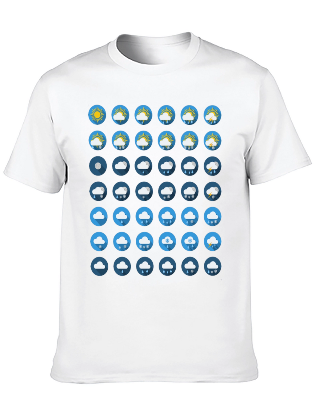 Weather Icon Black T-Shirt