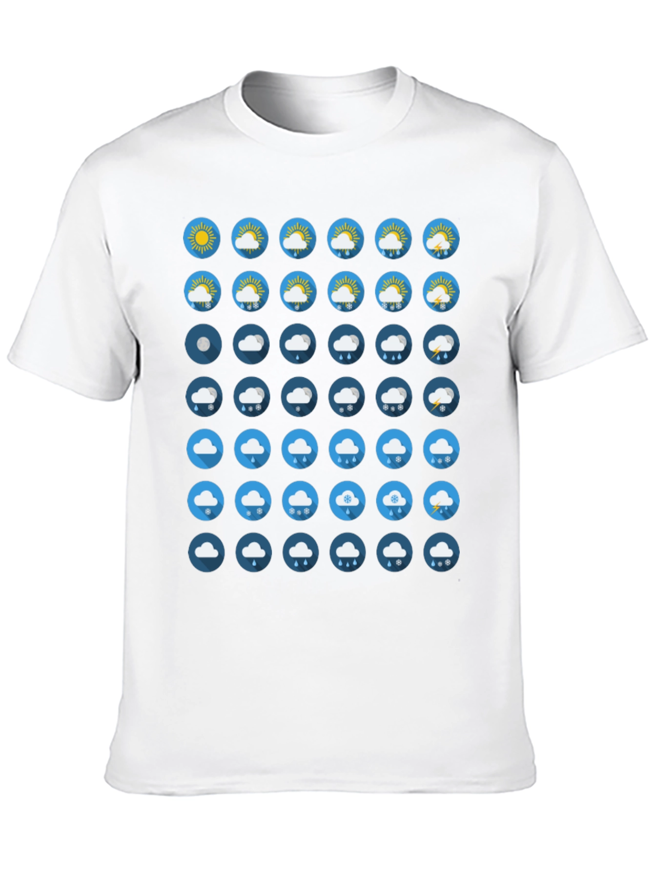 Weather Icon Black T-Shirt