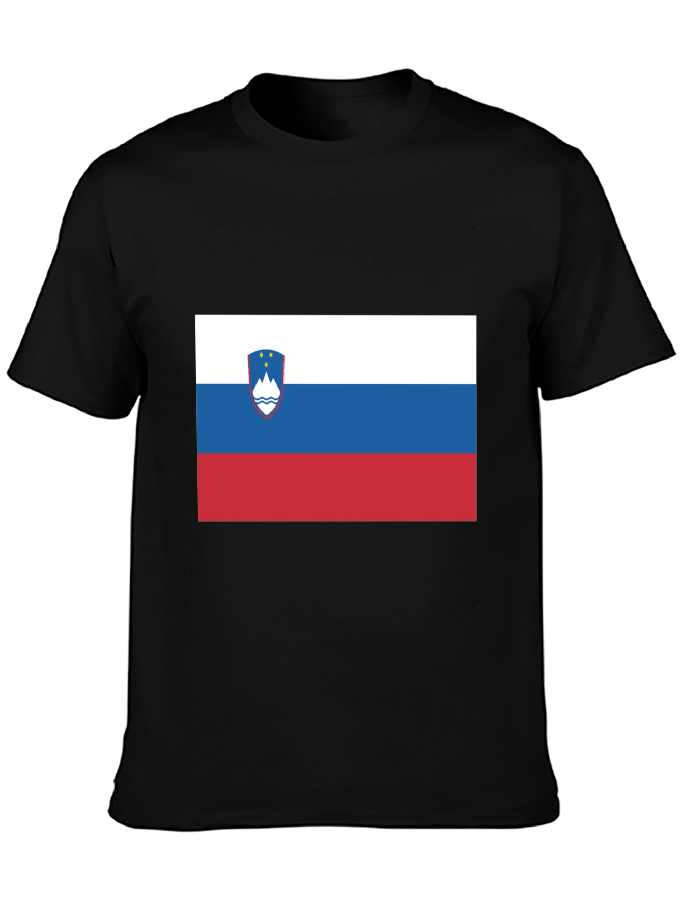 Slovenian Flag T-Shirt - Black Cotton Tee