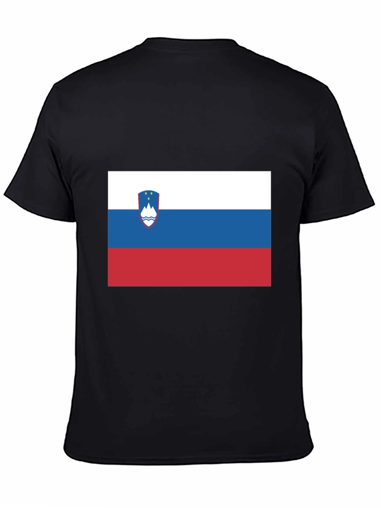 Slovenian Flag T-Shirt - Black Cotton Tee