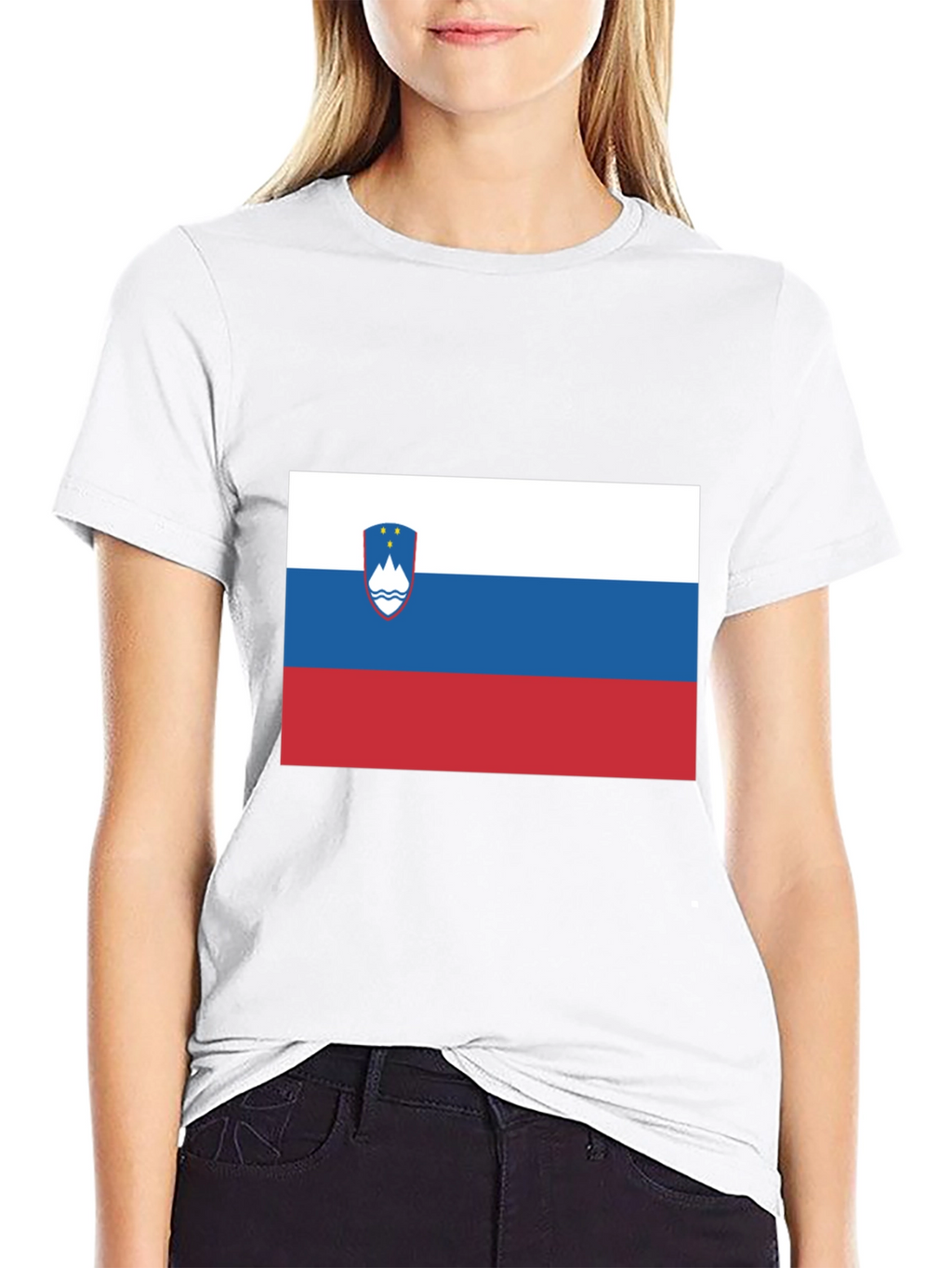 Slovenian Flag T-Shirt - Black Cotton Tee