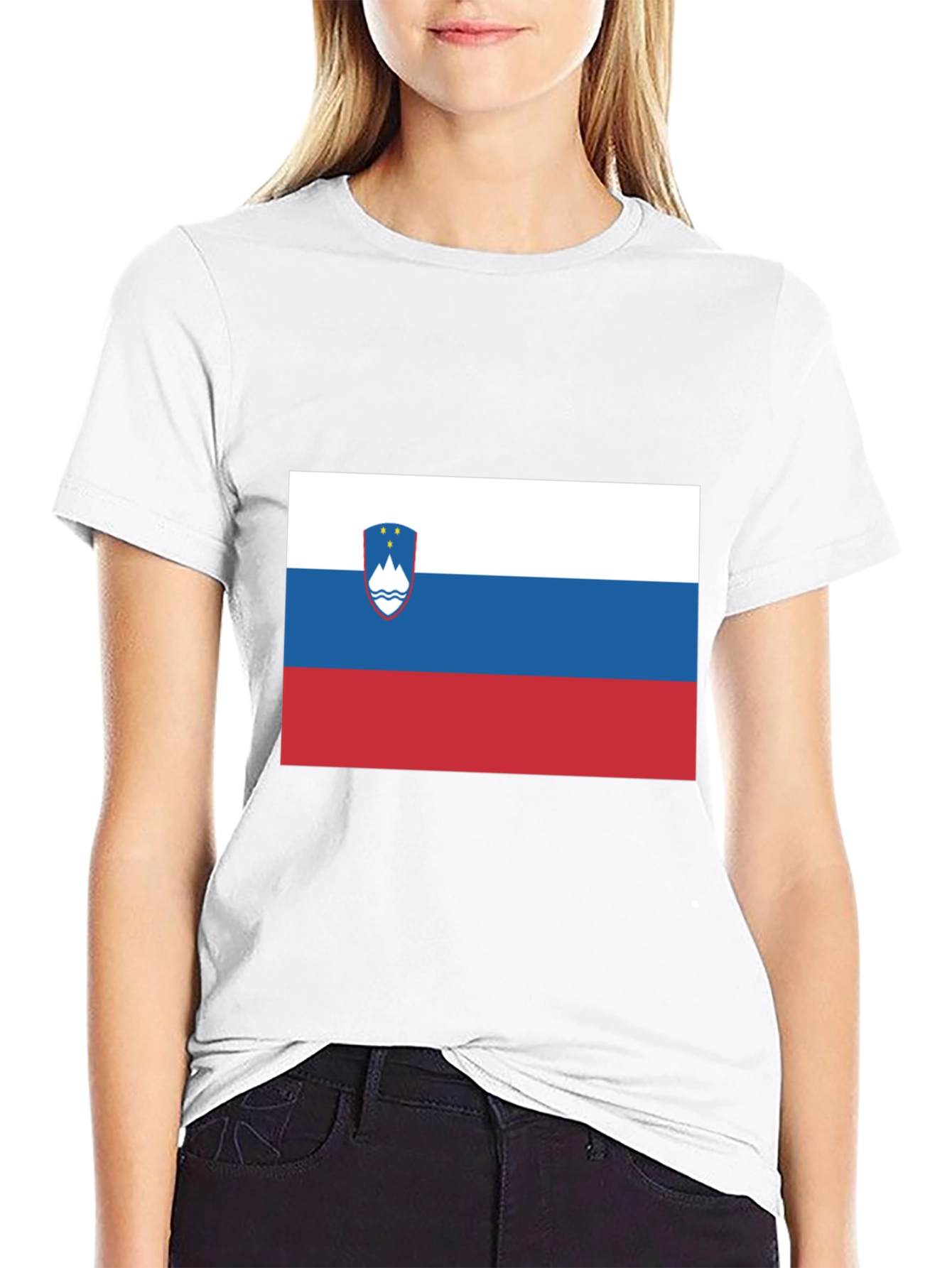 Slovenian Flag T-Shirt - Black Cotton Tee