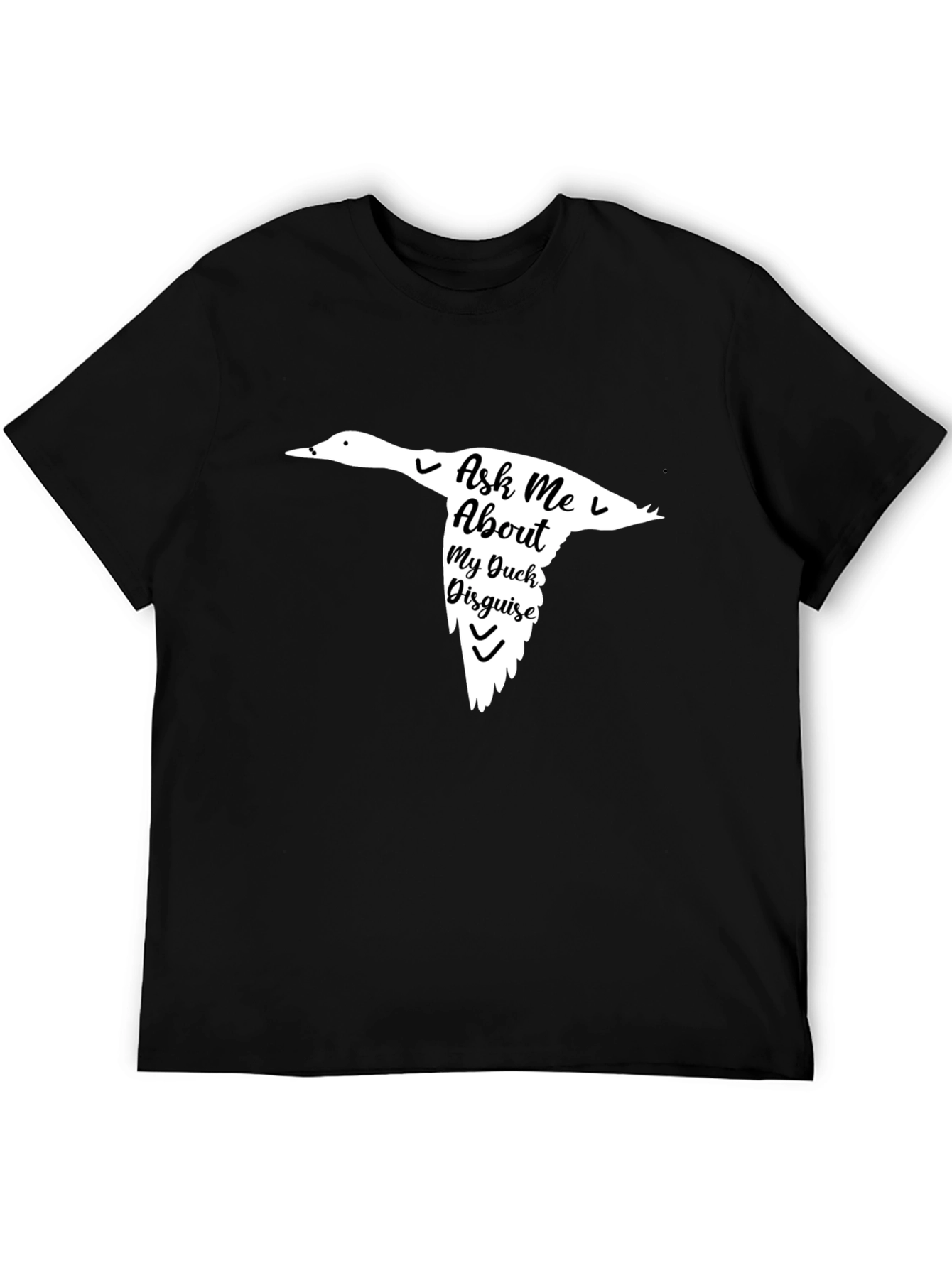 Ask Me About My Duck Disguise Black T-Shirt