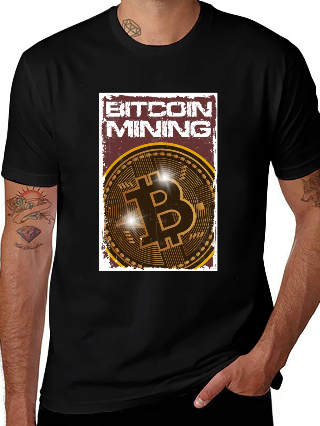Bitcoin Mining Graphic Tee - Crypto Enthusiast T-Shirt