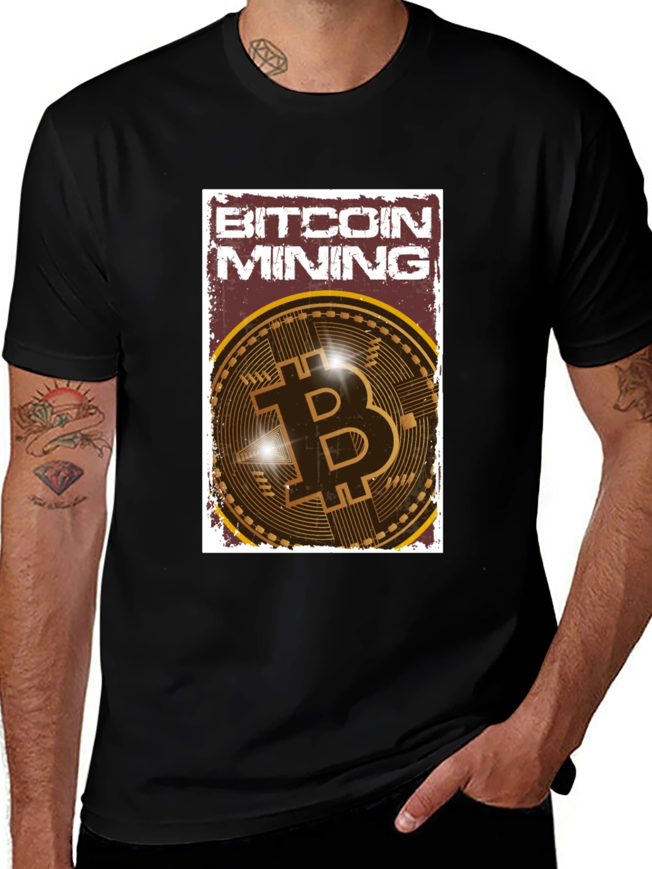 Bitcoin Mining Graphic Tee - Crypto Enthusiast T-Shirt