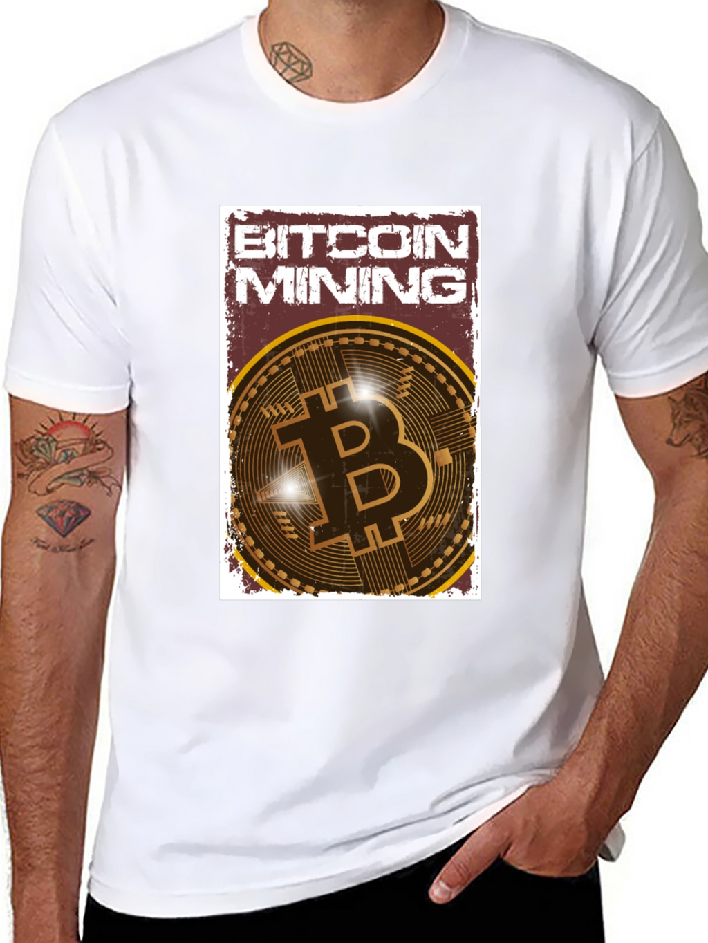 Bitcoin Mining Graphic Tee - Crypto Enthusiast T-Shirt