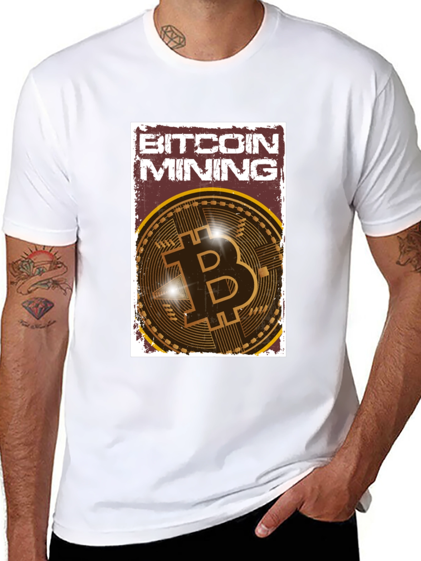 Bitcoin Mining Graphic Tee - Crypto Enthusiast T-Shirt