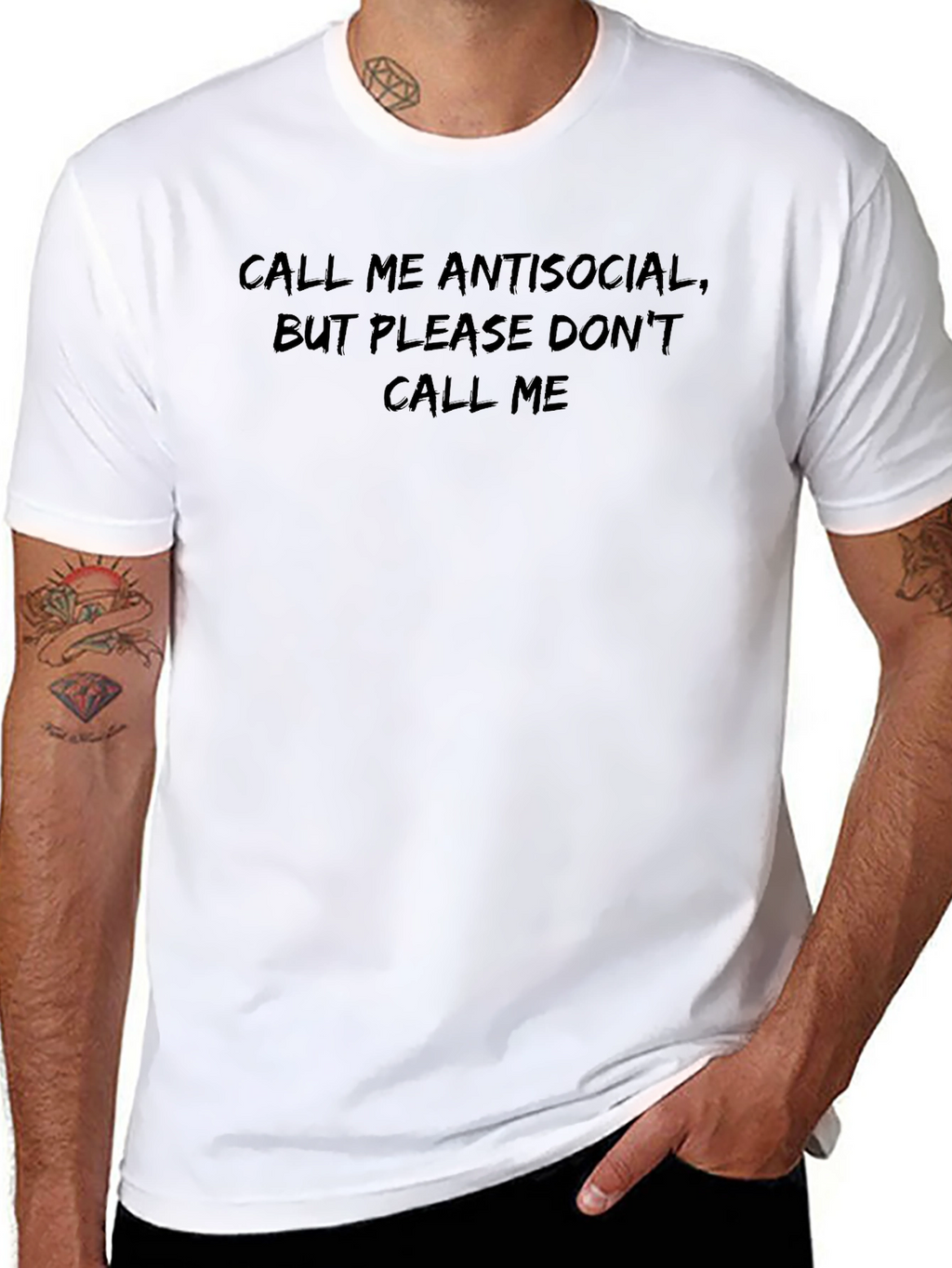 Antisocial Funny Graphic Tee - Black